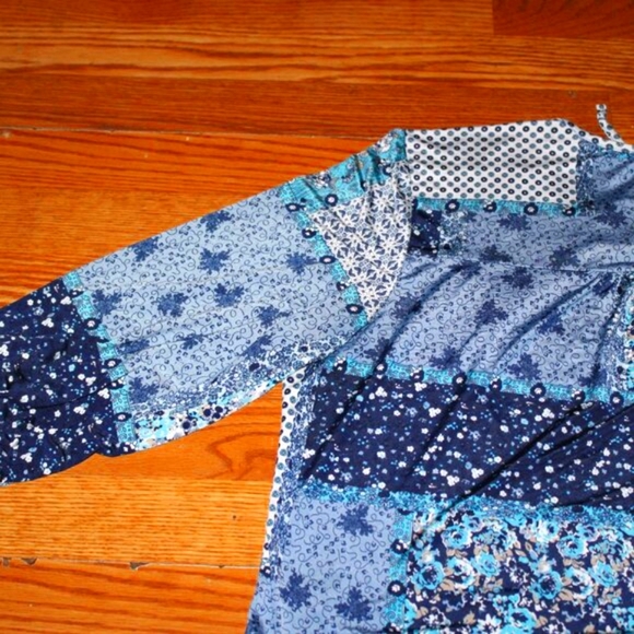 Links Patchwork Print Blouse - Size L - Picture 7 of 9